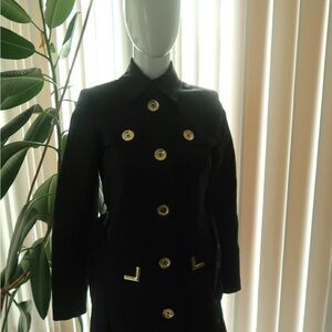 Elegant Black Michael Kors Trench Coat